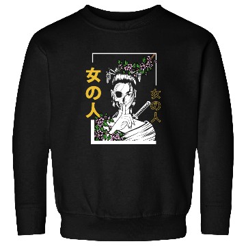 Discover Japanese Samurai Floral Warrior Flower Woman Sweatshirts