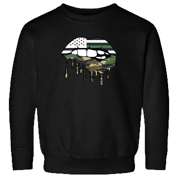 Discover US Military Dripping Lip Biting Bullet Army First Sweatshirts