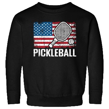 Discover US Flag Pickleball Sweatshirts