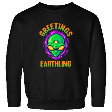 Discover Alien, Aliens, UFO, UAP, Space Unknown Flight Sweatshirts