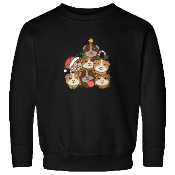 Discover Guinea Pig Christmas Tree Funny Animal Sweatshirts