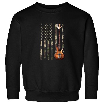 Discover bass guitar american flag, funny bass player Sweatshirts