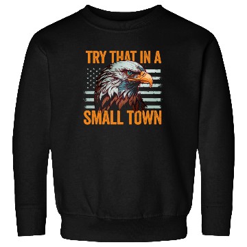 Discover Try That In A Small Town American Flag Eagle Sweatshirts