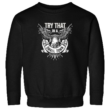 Discover Try That In A Small Town American Flag Eagle Sweatshirts