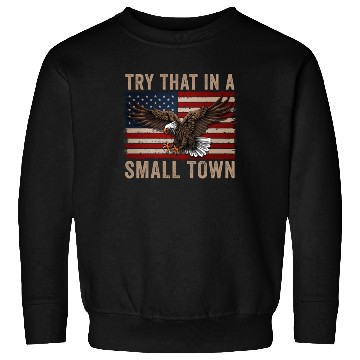 Discover Try That In A Small Town American Flag Eagle Sweatshirts