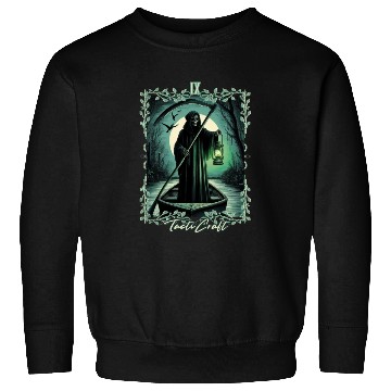 Discover Death's Grim Lantern Tarot on River Styxs Sweatshirts