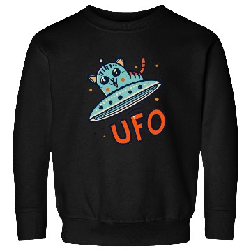 Discover Robot Cat UFO Sweatshirts