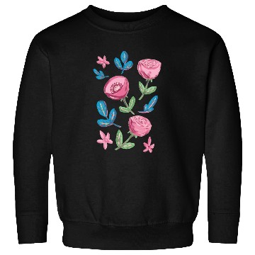 Discover Wild Flowers In Gouache Sweatshirts