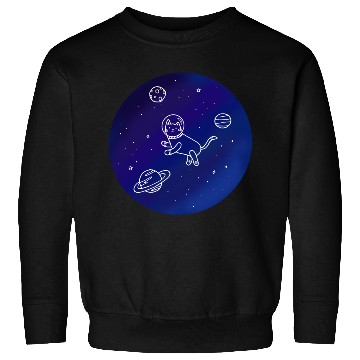 Discover Doodle-Style Hand Drawn Space Cat Sweatshirts