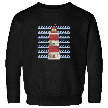 Discover Sea Waves Ocean Gift Lighthouse Sweatshirts