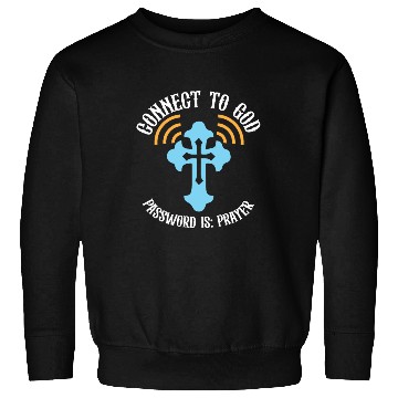 Discover Connect to God I Love Jesus Believer Scripture Sweatshirts