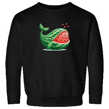 Discover Melon Whale Funny Animal Made Of Vegetables Sweatshirts