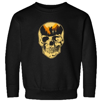 Discover Hiking Hike Skull Skull Nature Sweatshirts