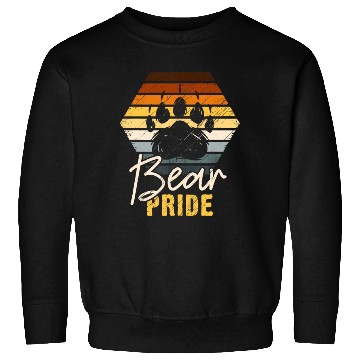 Discover Bear Community Bear Paw Bear Flag Gay Bear Pride Sweatshirts
