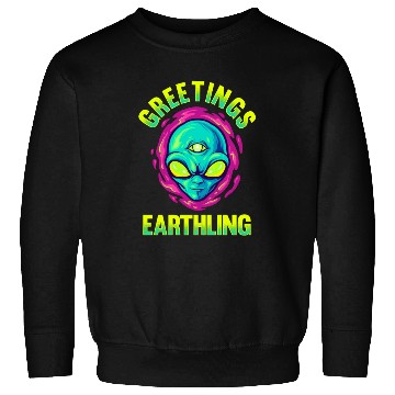 Discover Alien, Aliens, UFO, UAP, Space Unknown Flight Sweatshirts