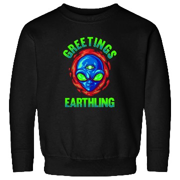 Discover Alien, Aliens, UFO, UAP, Space Unknown Flight Sweatshirts