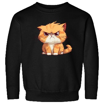 Discover Cat is realy grumpy - A orange grumpy cat Sweatshirts