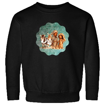 Discover Christmas Nativity Scene Shepherds and Sheep Sweatshirts