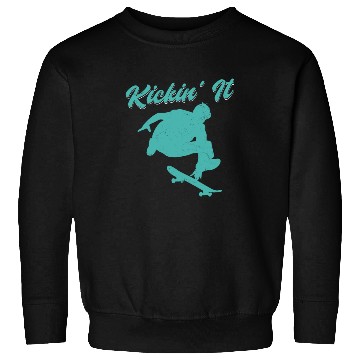 Discover Kickin' it Old School Skateboarding Skater Skatebo Sweatshirts