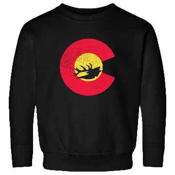 Discover Colorado Flag Logo Elk Hunting Sweatshirts