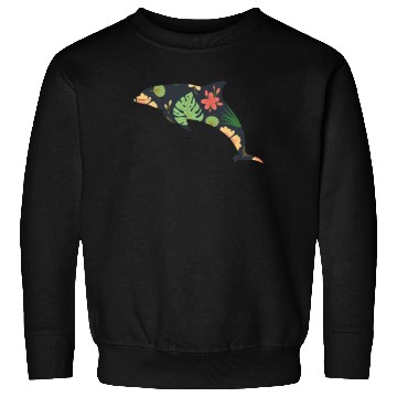 Discover Dolphin Tropical Flower Floral Sweatshirts