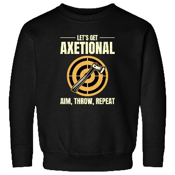 Discover Axetional Axe Throwing Bullseye Aim Throw Repeat Sweatshirts