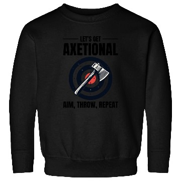 Discover Axetional Axe Throwing Bullseye Aim Throw Repeat Sweatshirts