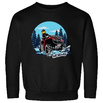 Discover ATV/Quad "Winter Riding" style logo. By "Hey Day" Sweatshirts