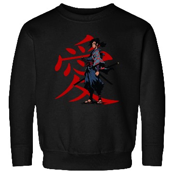 Discover Samurai and sword and text red color Sweatshirts
