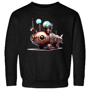 Discover Steampunk Robot Fish Creature Sweatshirts