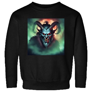 Discover Krampus in Green Fog Sweatshirts