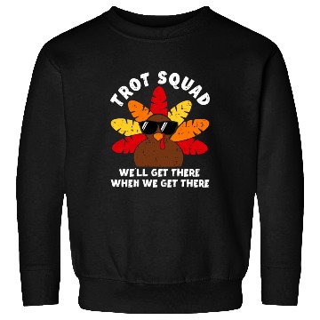 Discover Turkey Trot Squad Race Funny Thanksgiving Running Sweatshirts