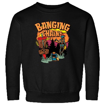 Discover Banging Chains Skeleton With Golf Discs For Men Sweatshirts
