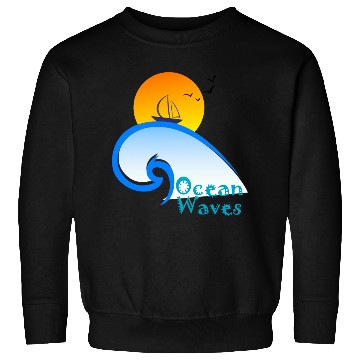 Discover Minimalist Nature Ocean Waves Sweatshirts