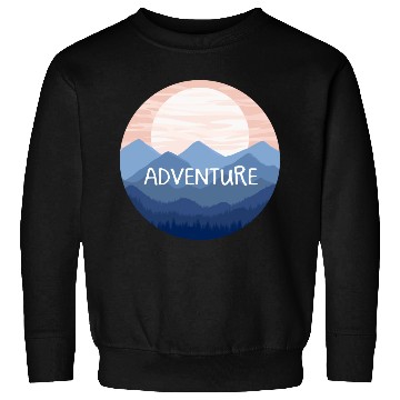 Discover Adventure Mountain Landscape Sunset Sweatshirts