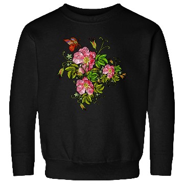 Discover Spring Flowers Butterflies Sweatshirts