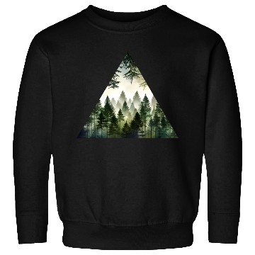 Discover Geometric Forest Triangle Sweatshirts