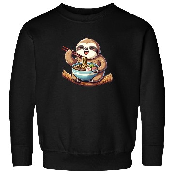 Discover Cute Sloth Eats Ramen Noodles Sloths Ramen Sweatshirts