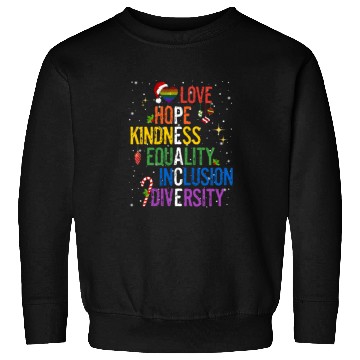 Discover Gay Christmas Love Hope Kindness Equality Peace Sweatshirts