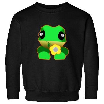 Discover Cute frog with flower Sweatshirts