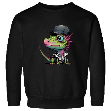 Discover Cute lizard with cap Sweatshirts