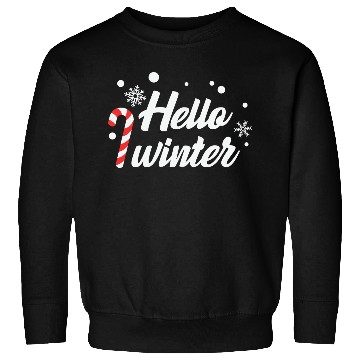 Discover Hello Winter Christmas Candy Canes Sweatshirts