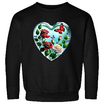 Discover roses and butterflies Sweatshirts
