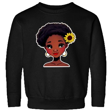 Discover Black girl with sunflower Sweatshirts