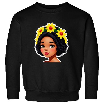 Discover Black girl with flowers design Sweatshirts