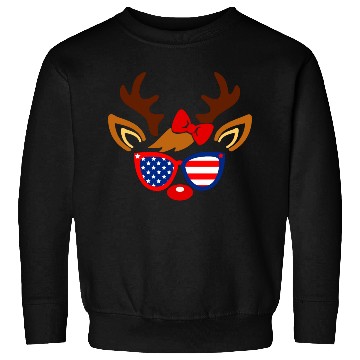 Discover Cute American Deer Face Sweatshirts