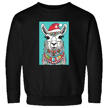 Discover Cute llama with Christmas Hat D83C DF85 Sweatshirts