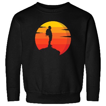 Discover Retro Sun Mountain Hiking Climbing Nature Sweatshirts