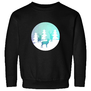 Discover Deer Winter Forrest Sweatshirts