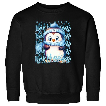 Discover Let it Snow Winter Penguin Sweatshirts